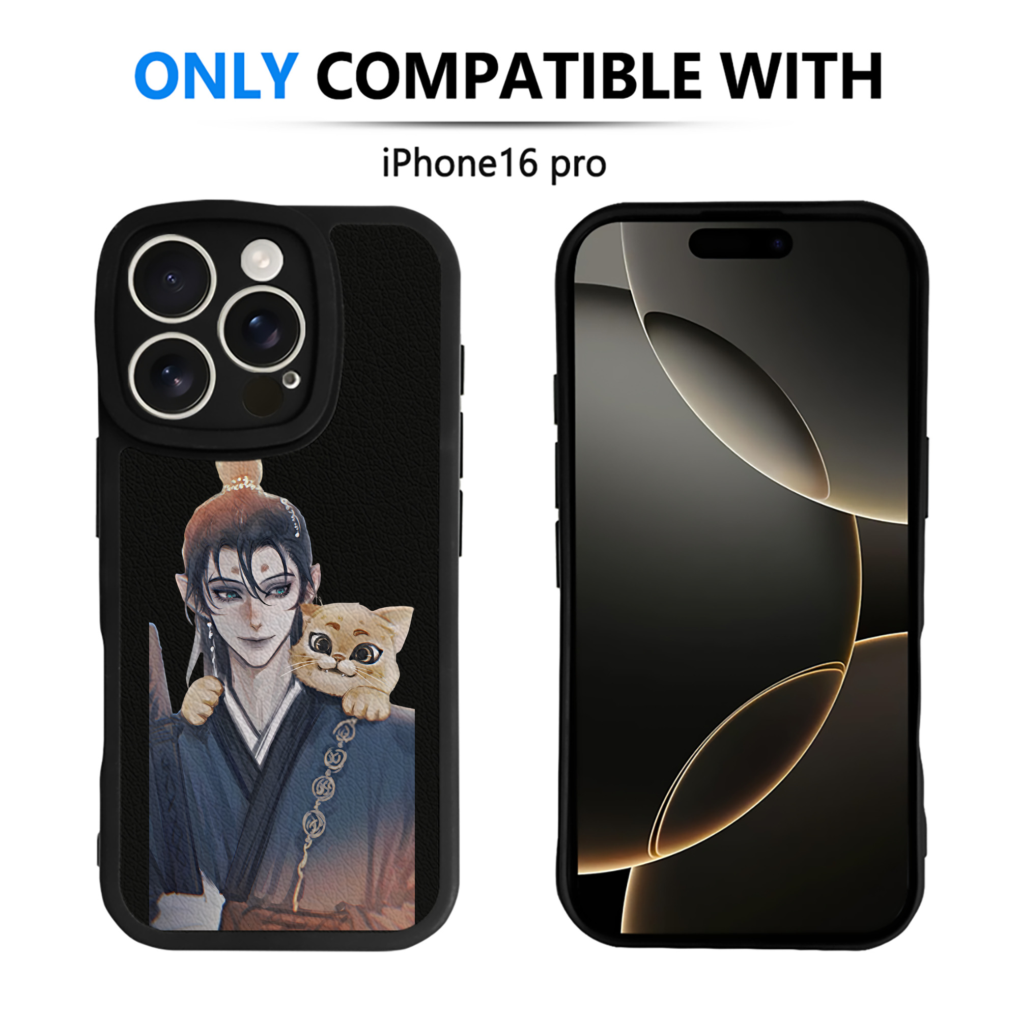 （画像用） Ne Zha 2 ナタ 魔童の大暴れ 【iPhone 16シリーズ対応】シリコンスマホケース（レザー調） 材質：シリコン